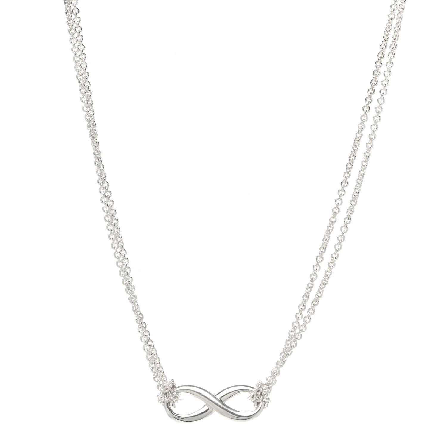 Tiffany Sterling Silver Infinity Pendant Necklace 1 of 5
