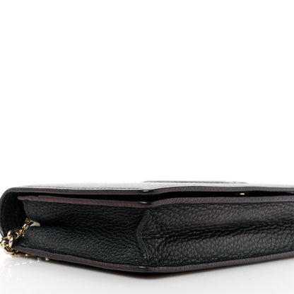 Gucci Pebbled Calfskin Soho Wallet On Chain Black 10 of 15