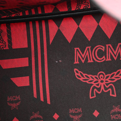 MCM Visetos Medium Project Reversible Shopper Tote Ruby Red Black 19 of 19