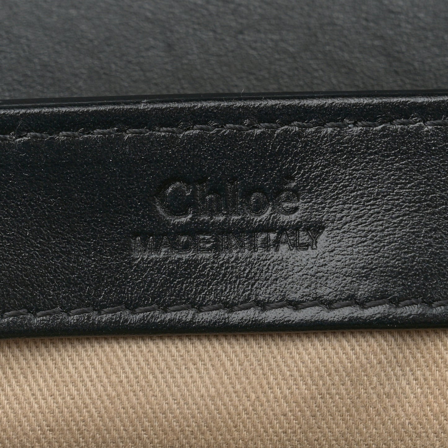 Shiny Calfskin Suede Mini C Double Carry Black