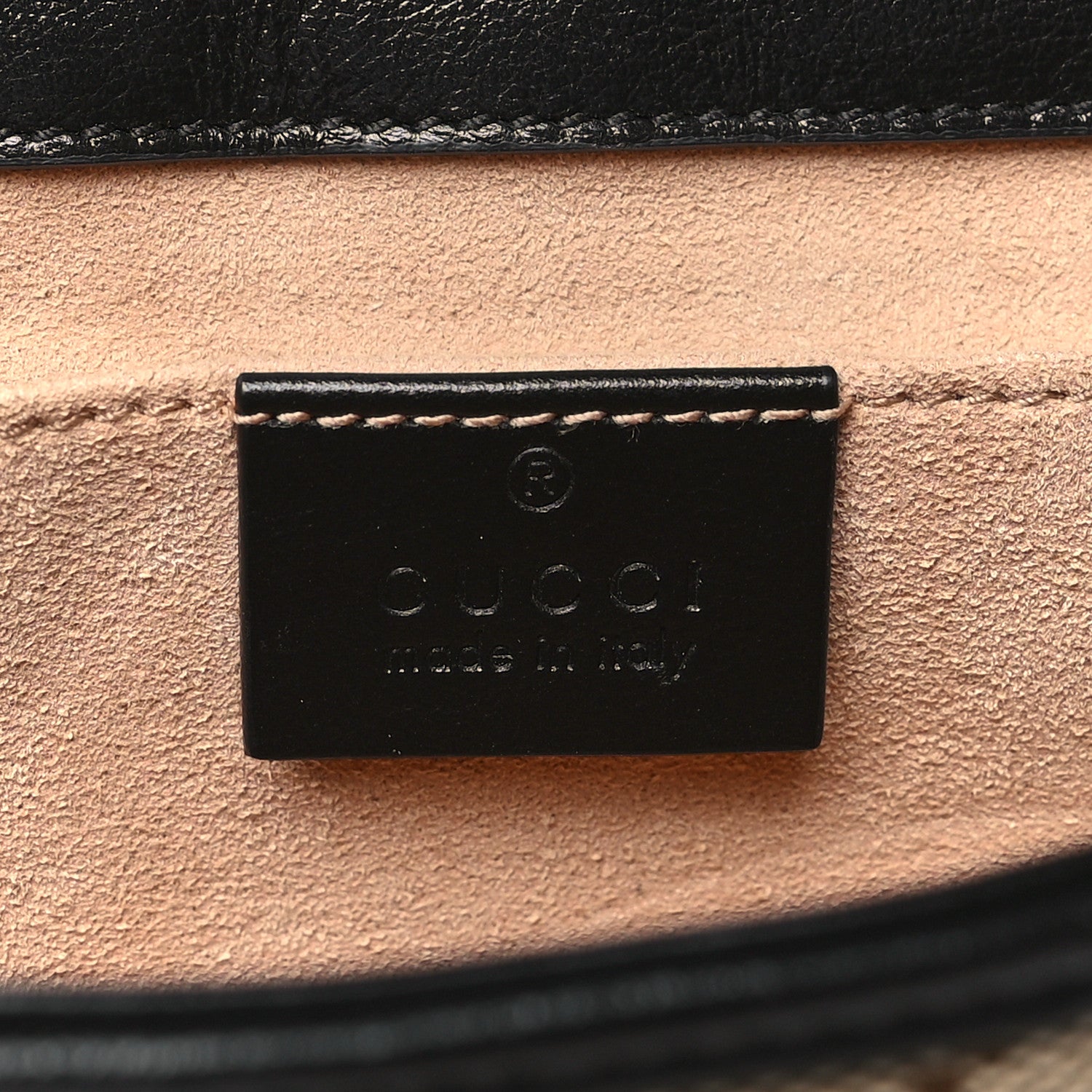 Gucci Monogram Matelasse Diagonal Mini GG Marmont Shoulder Bag Beige Black 6 of 10