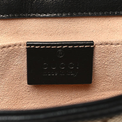 Gucci Monogram Matelasse Diagonal Mini GG Marmont Shoulder Bag Beige Black 6 of 10