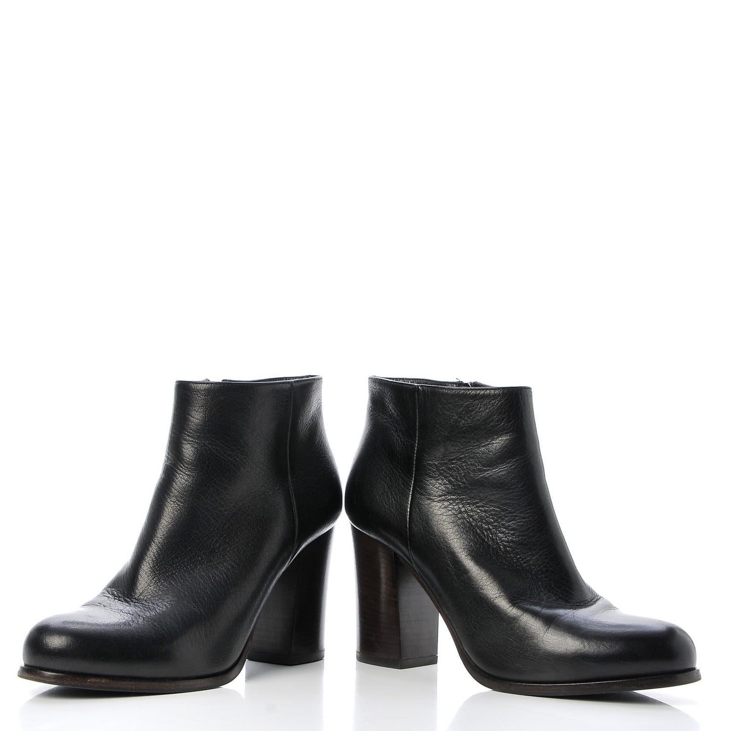 Calfskin Ankle Boots 37.5 Black