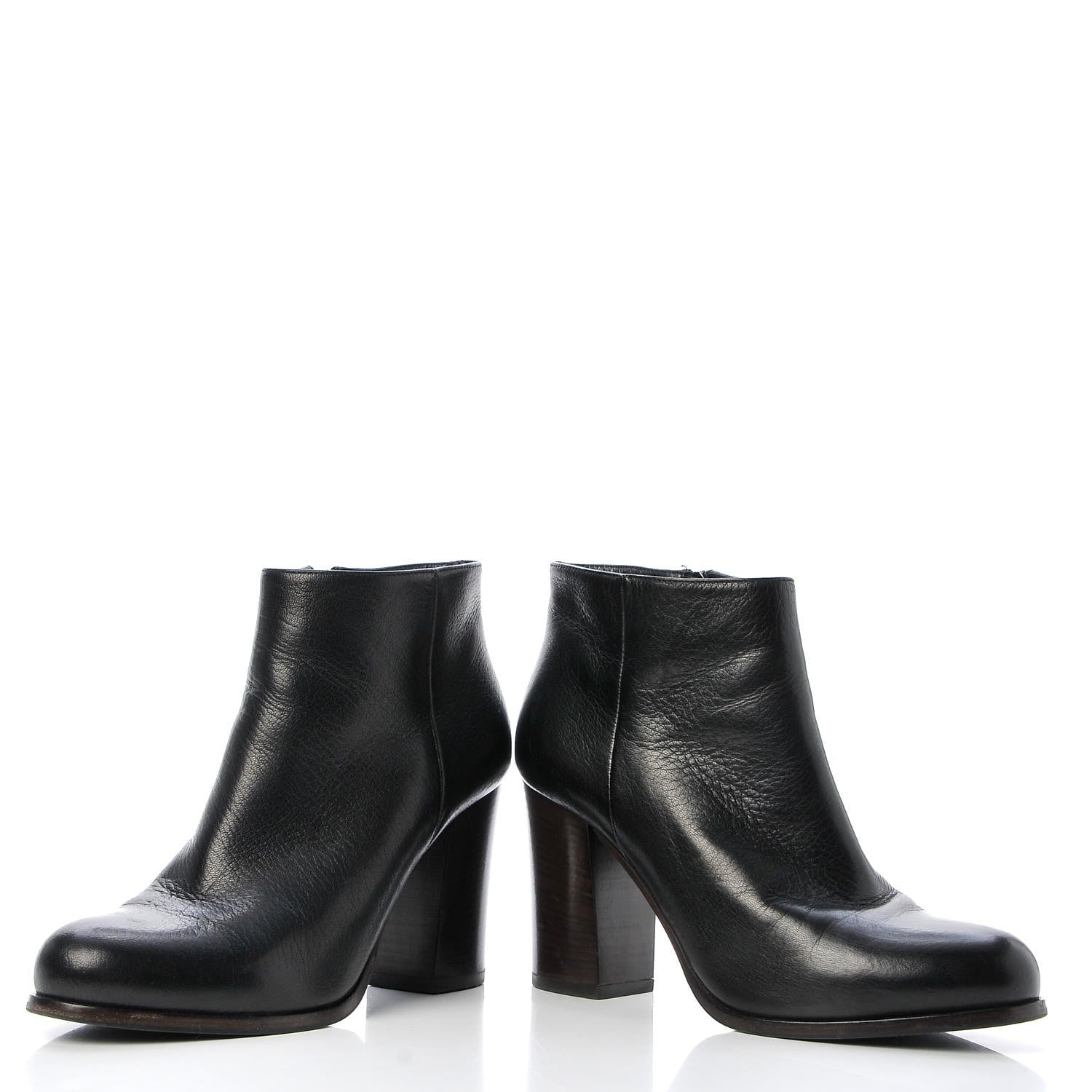 Prada Calfskin Ankle Boots 37.5 Black 6 of 10