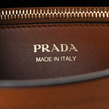 Prada Saffiano Cuir Calfskin Matinee Tote Cognac Black 5 of 11