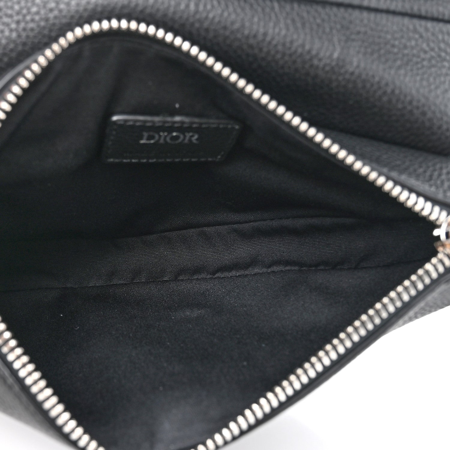 Christian Dior Grained Calfskin Mens Mini Saddle Bag Black 5 of 10