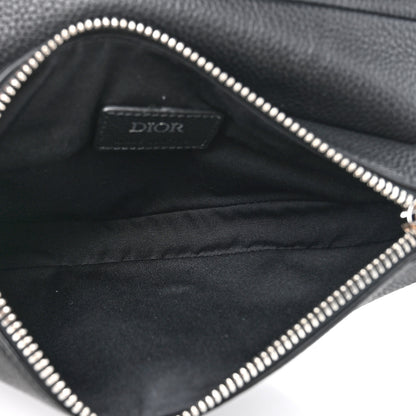 Christian Dior Grained Calfskin Mens Mini Saddle Bag Black 5 of 10