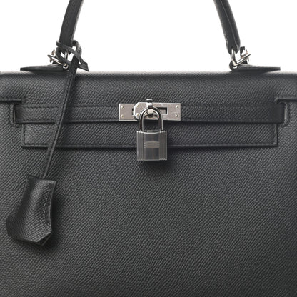 Hermes Epsom Kelly Sellier 25 Black 8 of 14