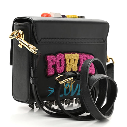Dolce & Gabbana Crystal Embellished Calfkskin Mini Milennials Robot Satchel Black 3 of 7