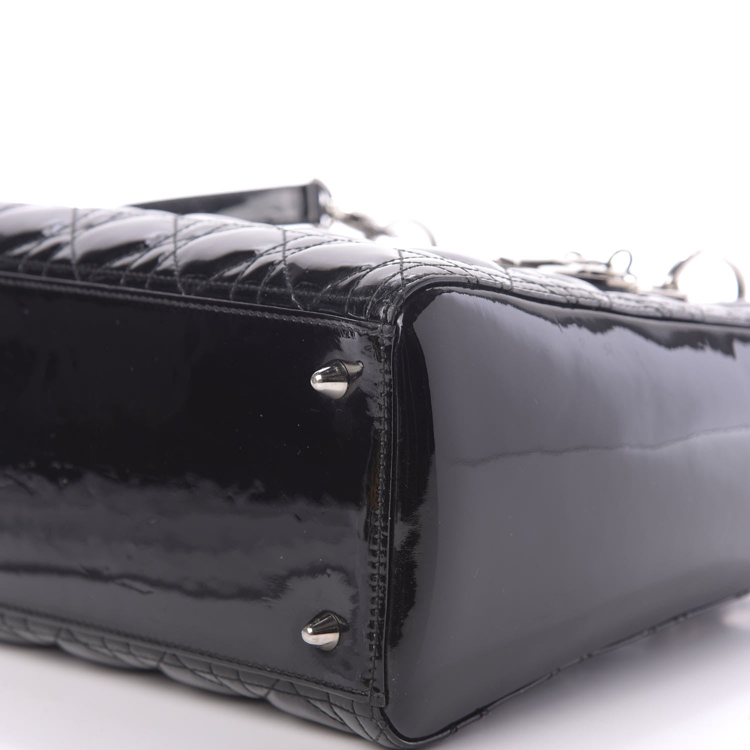 Christian Dior Patent Cannage Medium Lady Dior Black 7 of 10