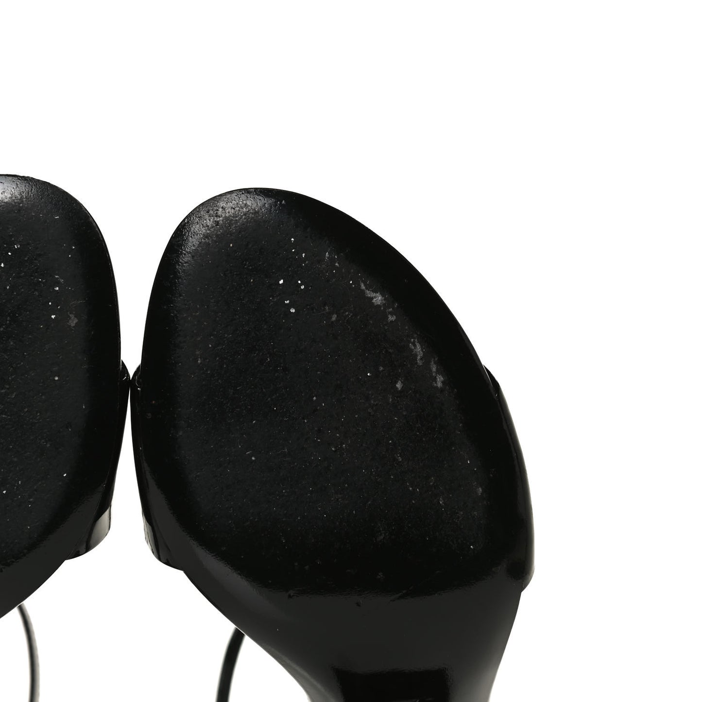 Patent Monogram Silhouette Sandals 36 Black