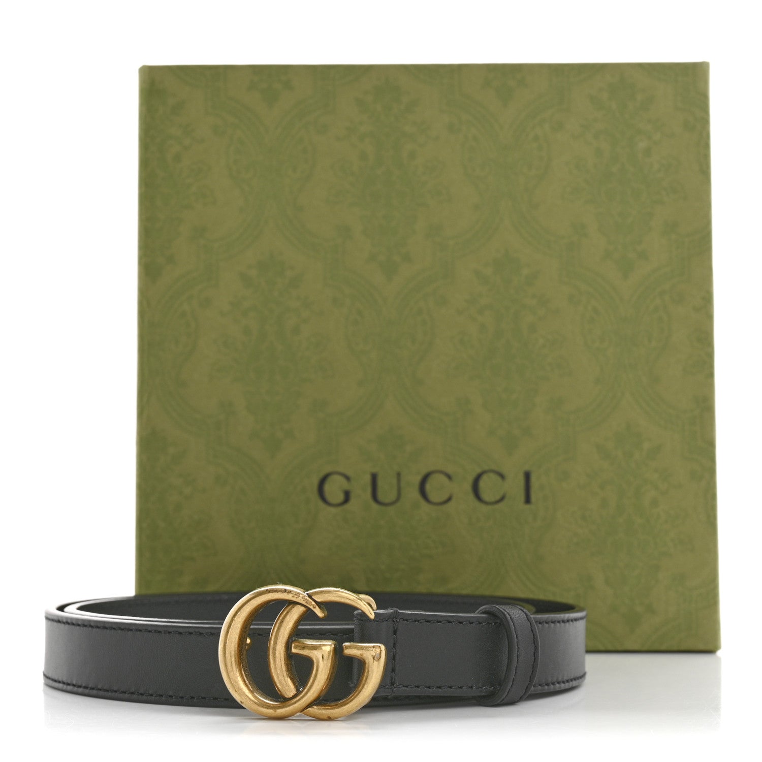Gucci Calfskin Double G 20mm Belt 75 30 Black 8 of 8