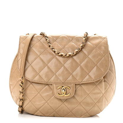 Chanel Glazed Calfskin Quilted Medium Bubble CC Flap Beige 1 of 12