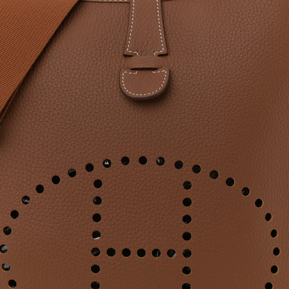 Hermes Taurillon Clemence Evelyne III GM Gold 8 of 11