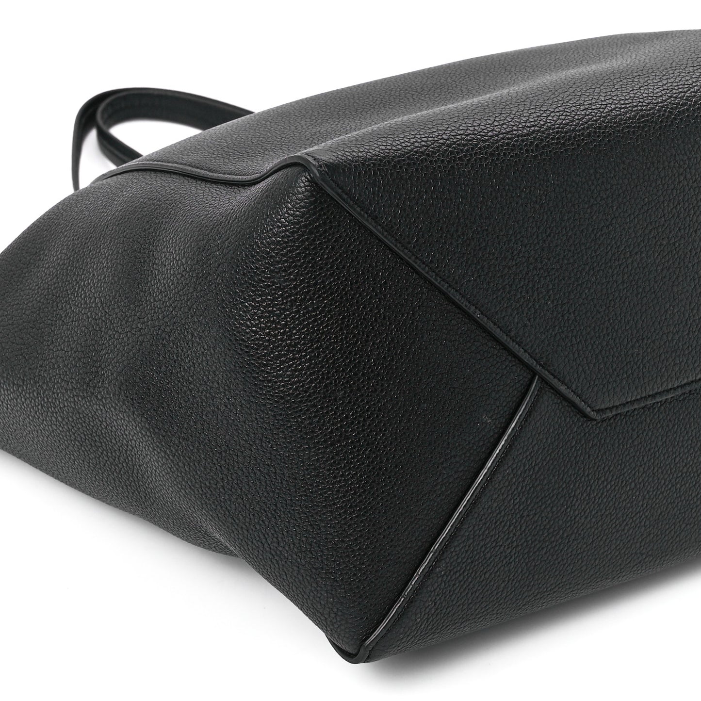 Soft Grained Calfskin Small Belt Cabas Phantom Black