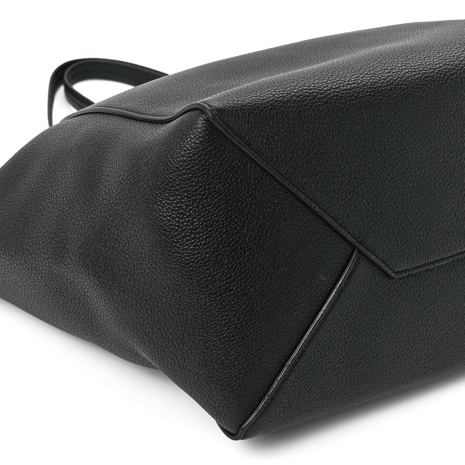 Celine Soft Grained Calfskin Small Belt Cabas Phantom Black 10 of 11