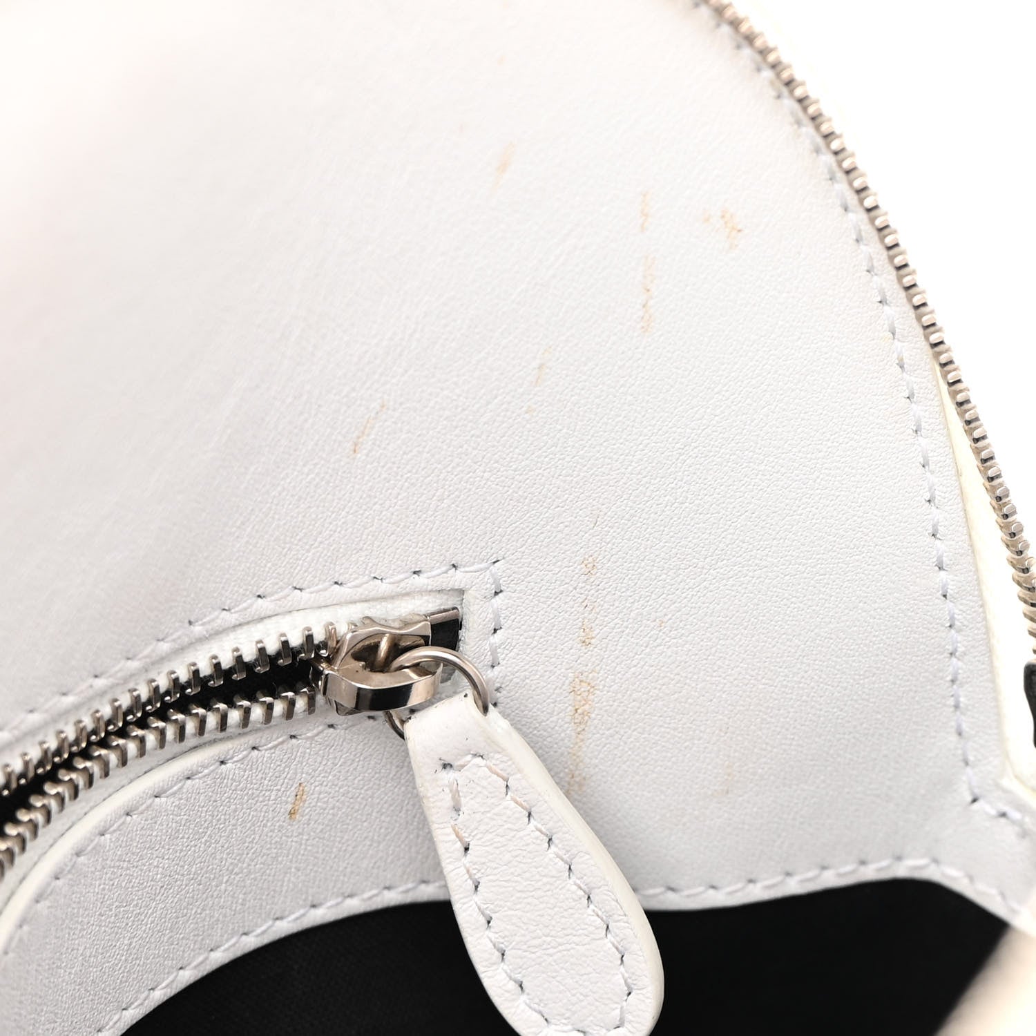 Balenciaga Smooth Calfskin 3D Logo S Ville Top Handle Bag White Screen Blue Black 14 of 20