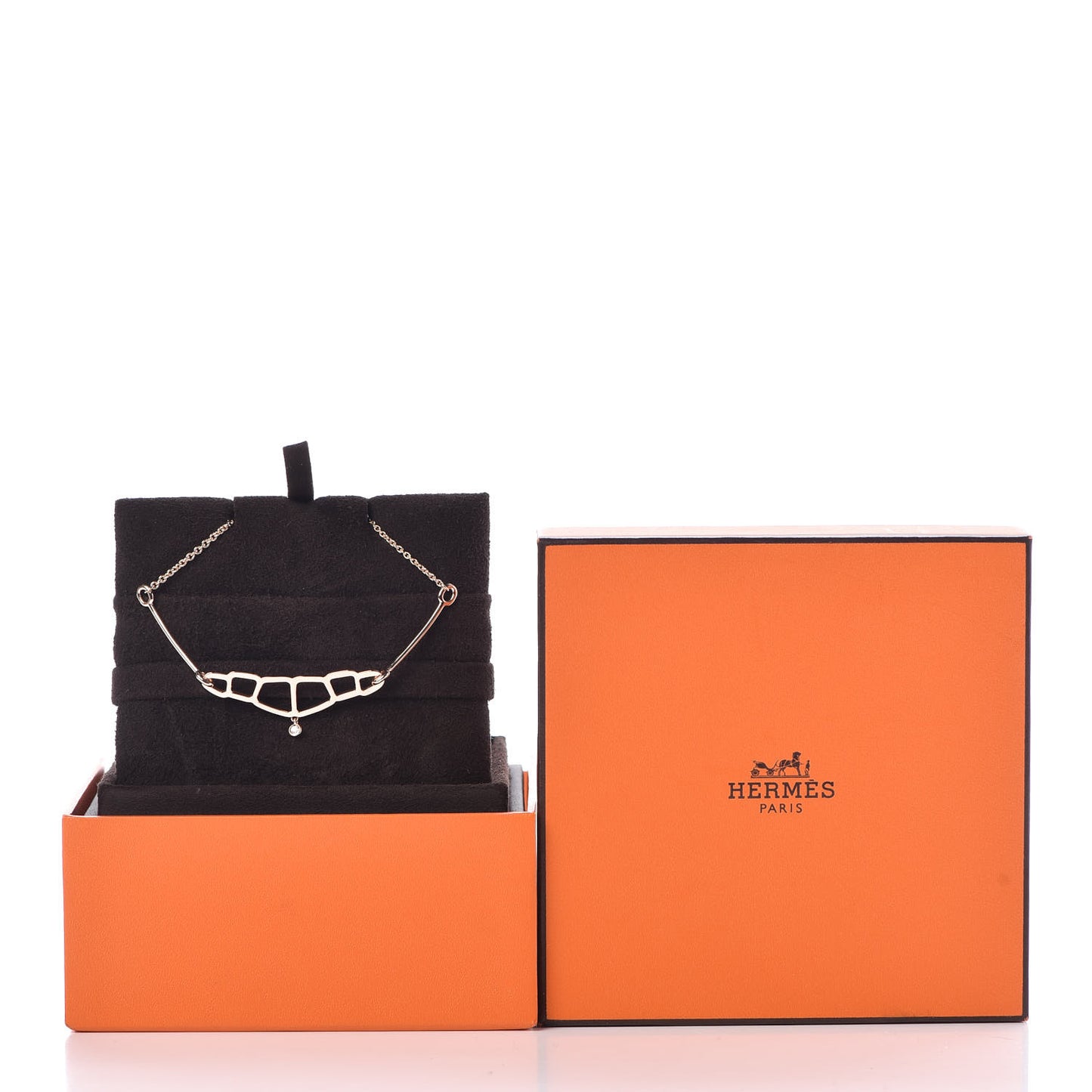 18K Rose Gold Diamond Pendentif Niloticus Ombre Necklace
