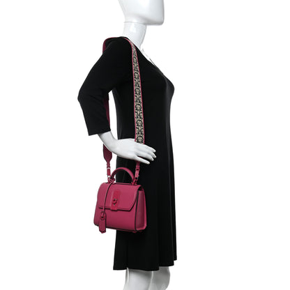 Salvatore Ferragamo Calfskin The Piccolo Boxyz Top Handle Bag Pink 2 of 13
