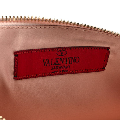 Valentino Garavani Vitello Large Rockstud Zip Pouch Water Rose 6 of 6