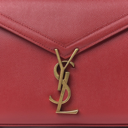 Saint Laurent Grain de Poudre Mini Classic Monogram Cassandra Top Handle Red 9 of 9