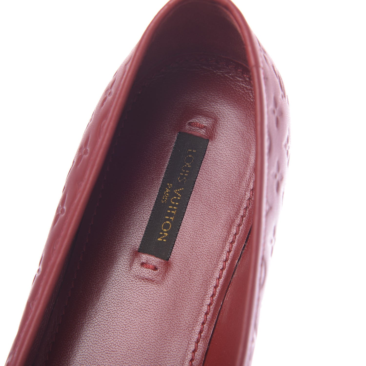 Louis Vuitton Calfskin Embossed Monogram Debbie Ballerina Flats 41 6 of 10