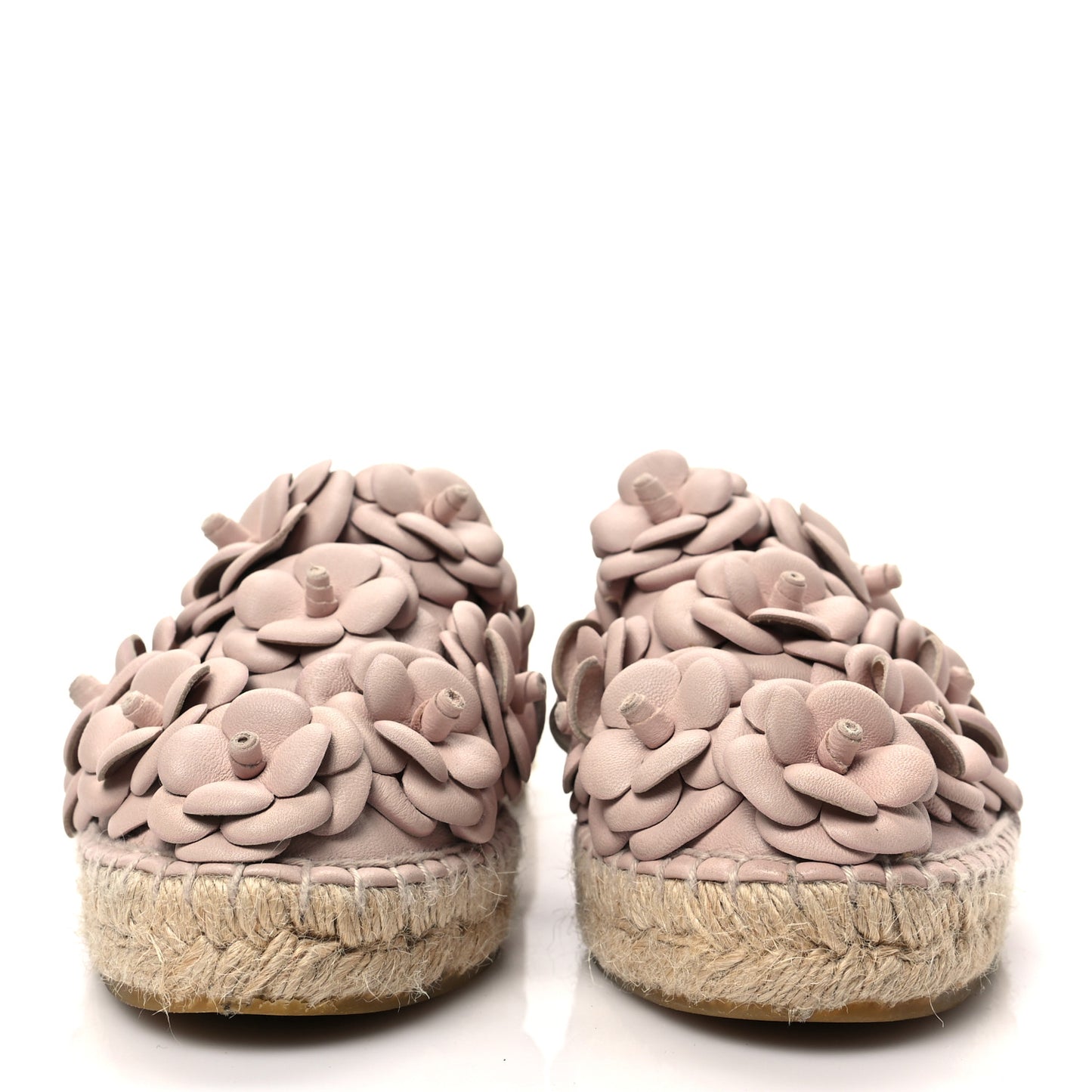 Lambskin Camellia CC Espadrilles 37 Pink
