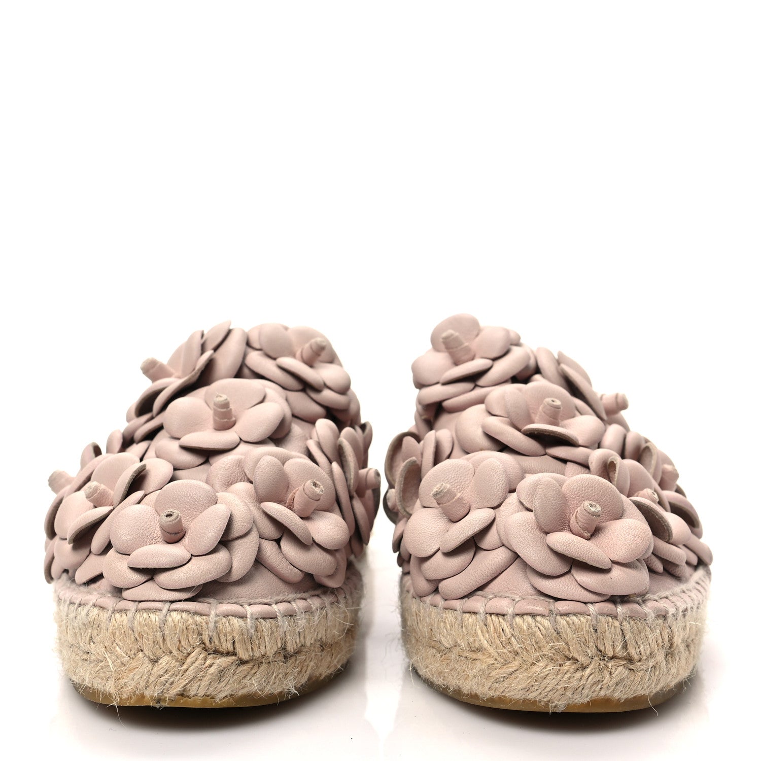 Chanel Lambskin Camellia CC Espadrilles 37 Pink 2 of 8