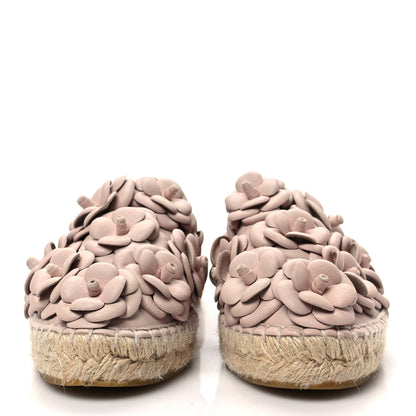 Chanel Lambskin Camellia CC Espadrilles 37 Pink 2 of 8