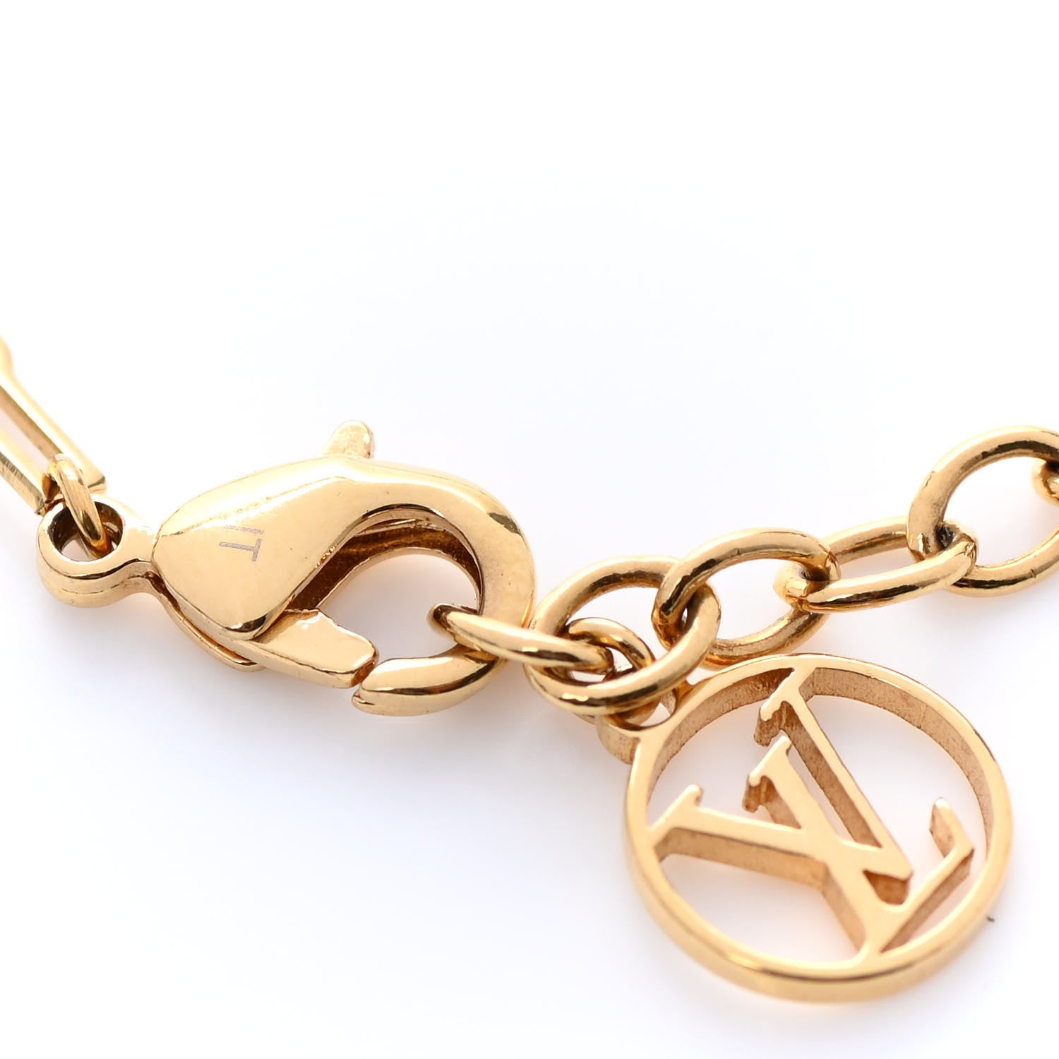 Louis Vuitton Brass Flower Full Bracelet Gold 4 of 5