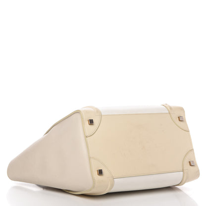 Celine Smooth Calfskin Mini Tri-Color Luggage White 4 of 15