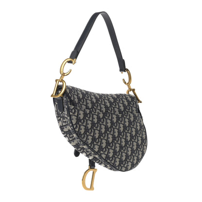 Christian Dior Oblique Saddle Bag Blue 3 of 10