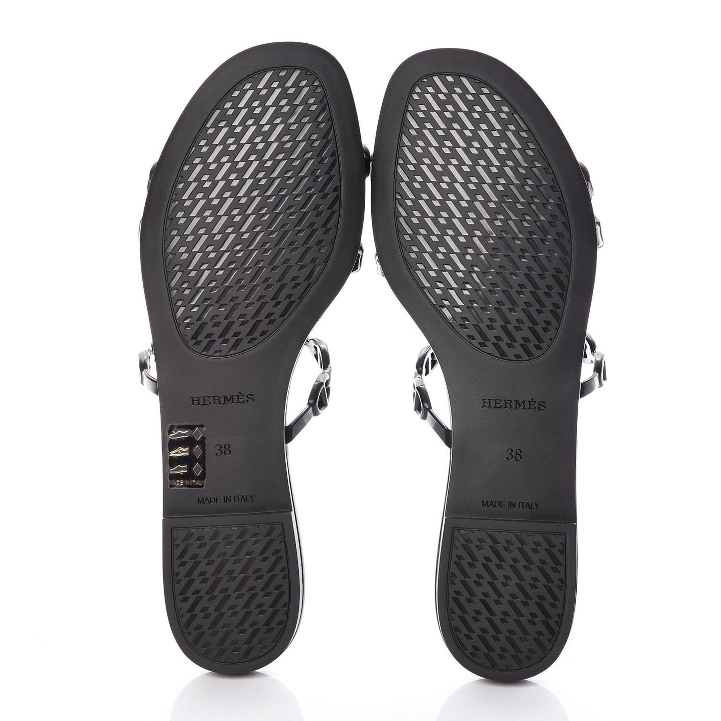 Rubber Chaine d'Ancre Rivage Sandals 38 Black