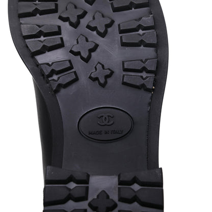 Chanel Oily Calfskin Quilted High Boots 38 Black 6 of 10