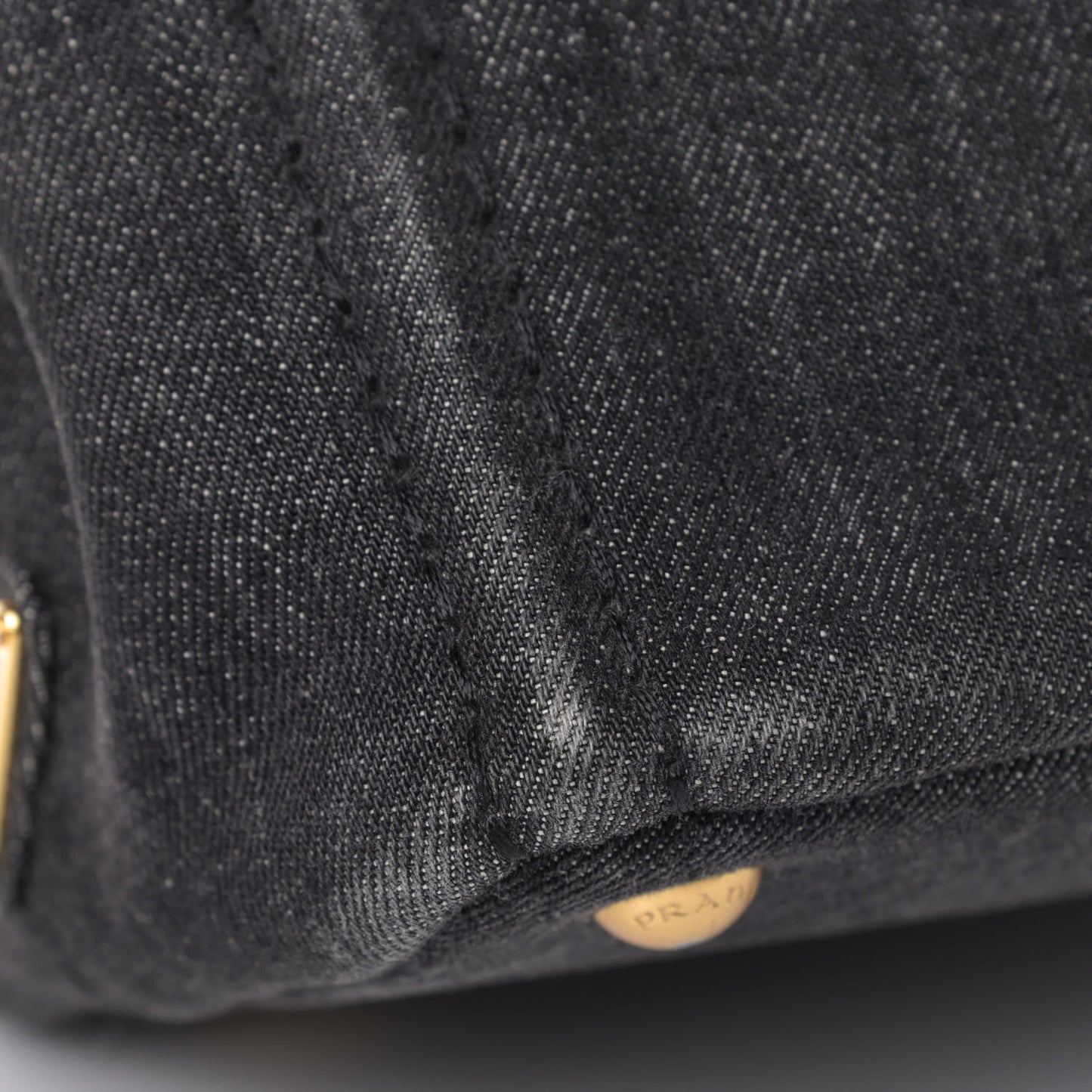 Denim Small Logo Tote Black
