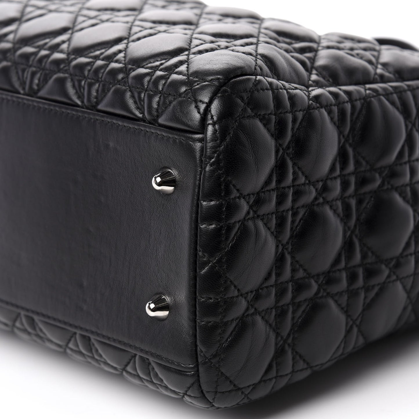Lambskin Cannage Large Dior Soft Shopping Tote Black