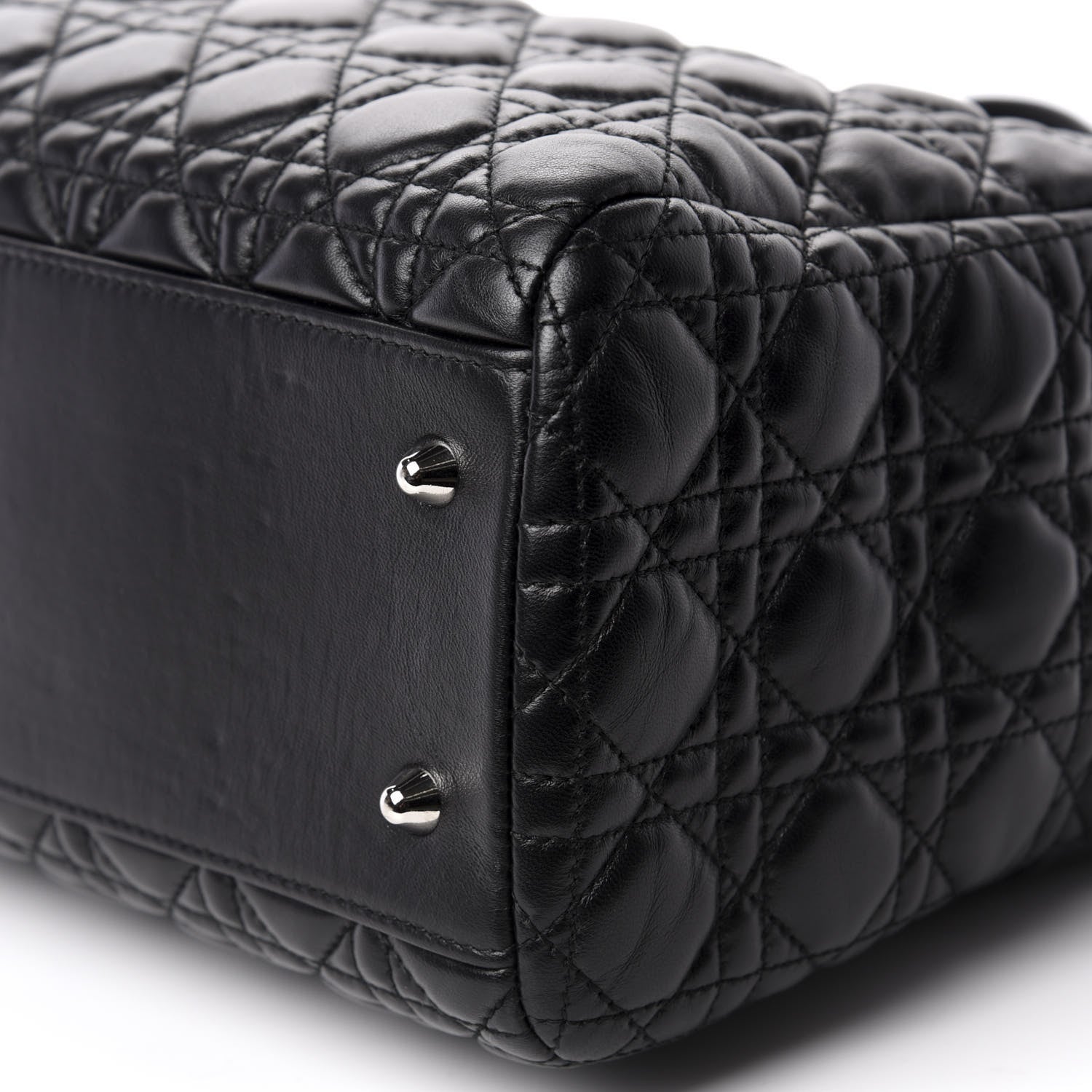 Christian Dior Lambskin Cannage Large Dior Soft Shopping Tote Black 7 of 9