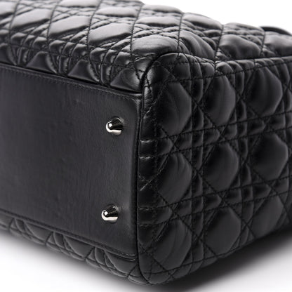 Christian Dior Lambskin Cannage Large Dior Soft Shopping Tote Black 7 of 9