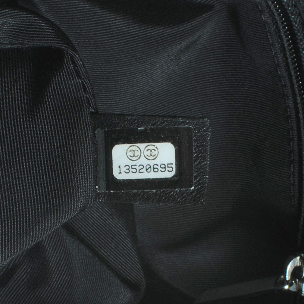 Chanel Vinyl Quilted CC Small Expandable Tote Black 7 of 7