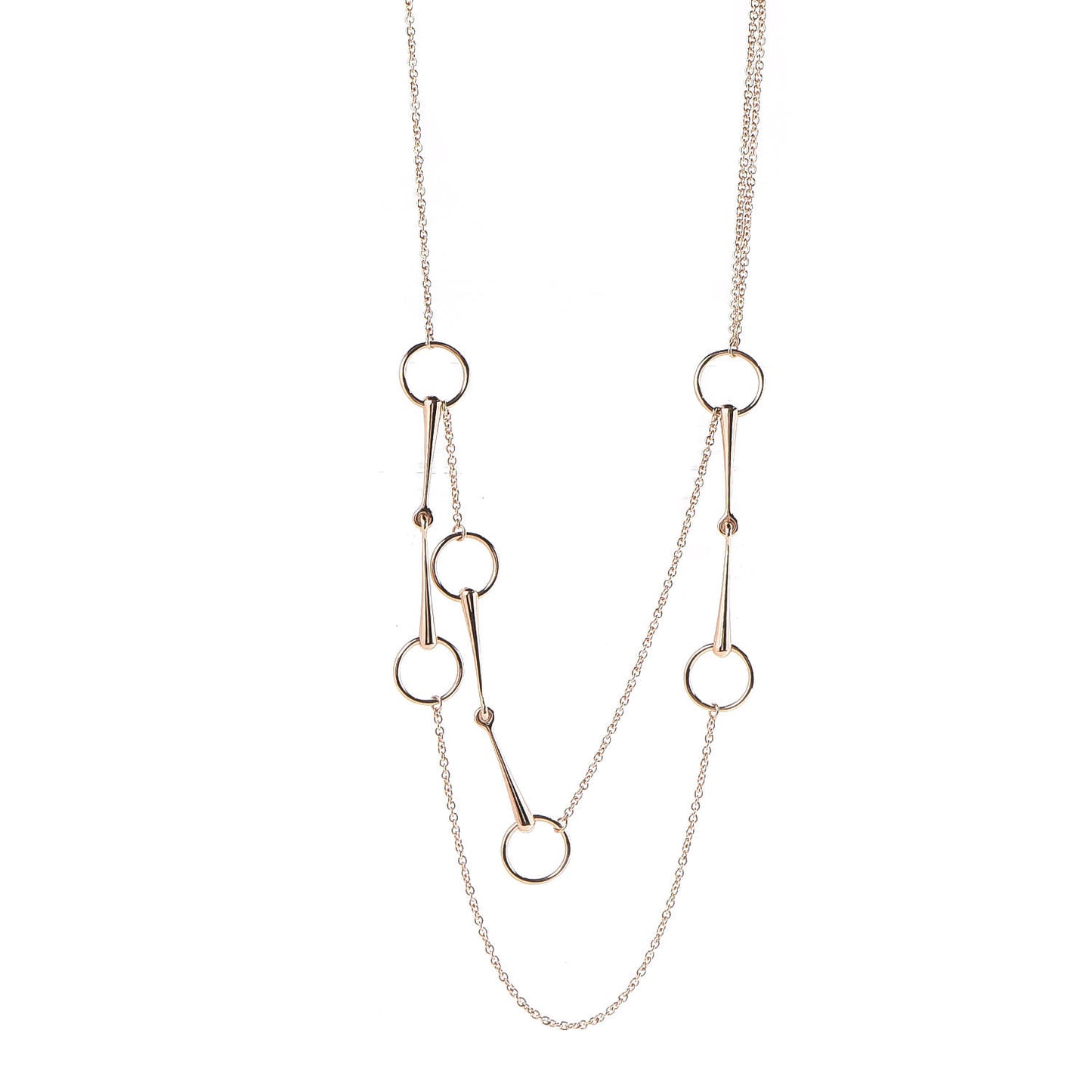 18K Rose Gold Filet d'Or Long Necklace Small