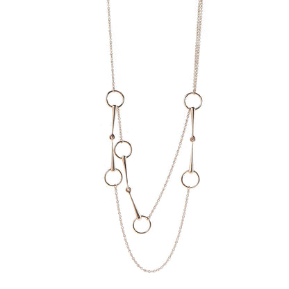 Hermes 18K Rose Gold Filet d'Or Long Necklace Small 1 of 8