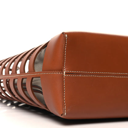 Chloe Calfskin Medium Kayan Basket Tote Bag Caramel 9 of 10