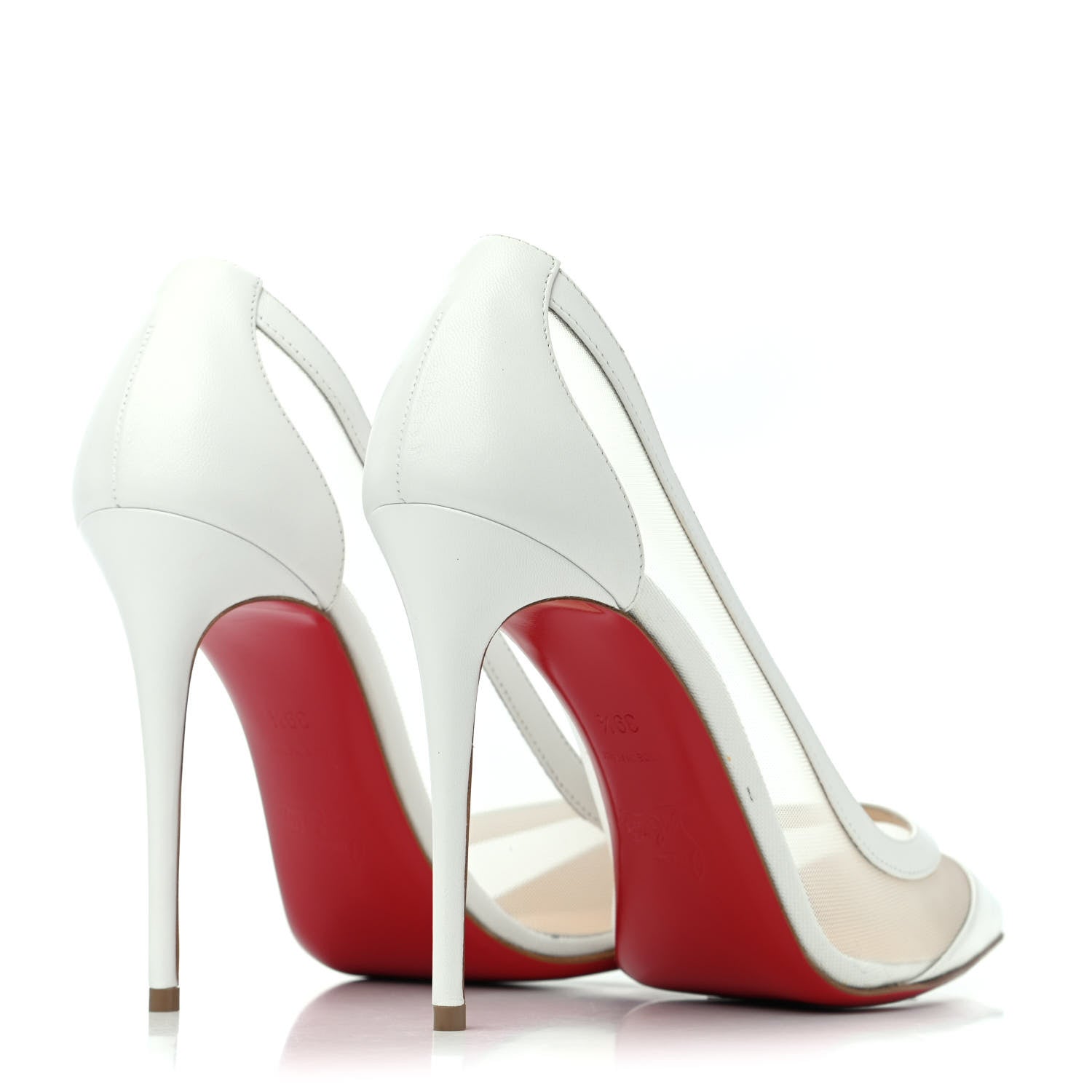 Christian Louboutin Kid Rete Galativi 100 Pumps 39.5 Bianco 3 of 3