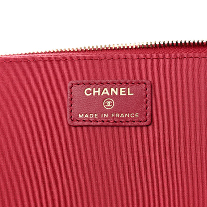 Chanel Lambskin Quilted Small Top Handle Vanity Case With Chain Dark Pink 6 of 11