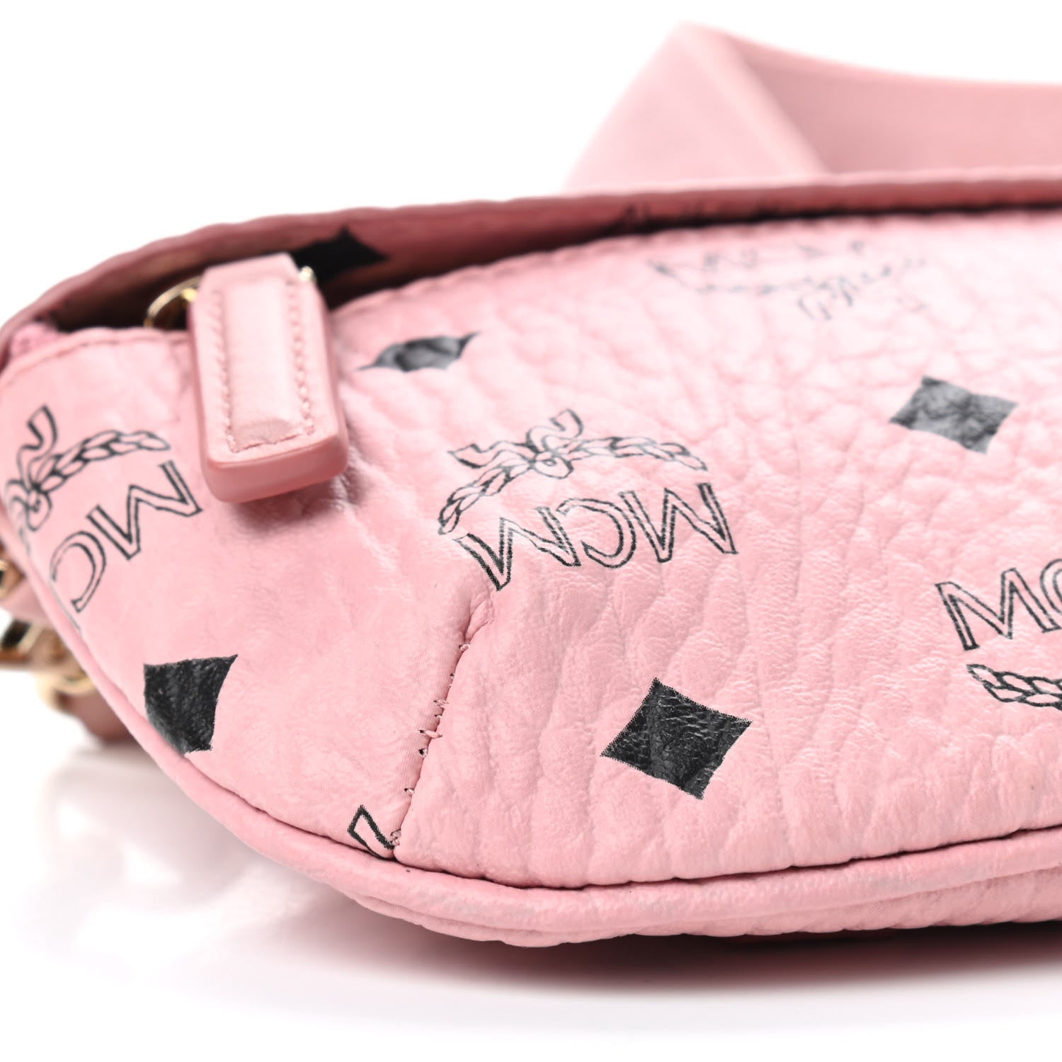MCM Visetos Small Crossbody Belt Bag Powder Pink 6 of 10