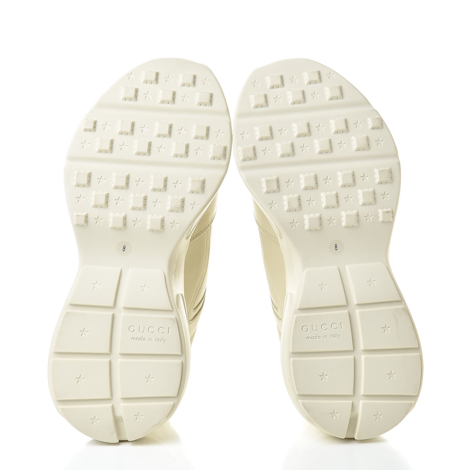 Gucci Calfskin Logo Mens Rhyton Sneakers 8 Ivory 5 of 8