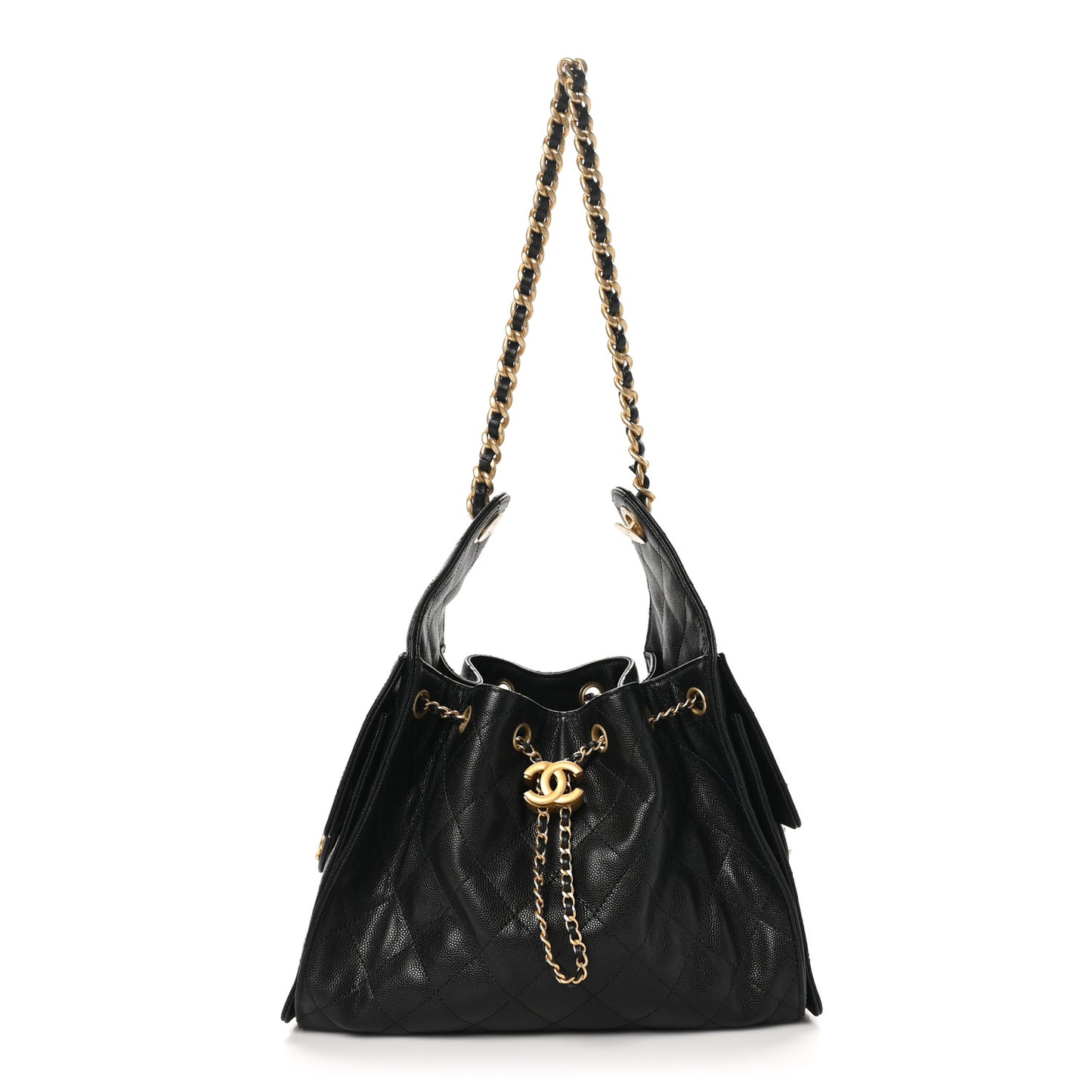 Caviar Quilted Small Chanel 25 Handbag Black