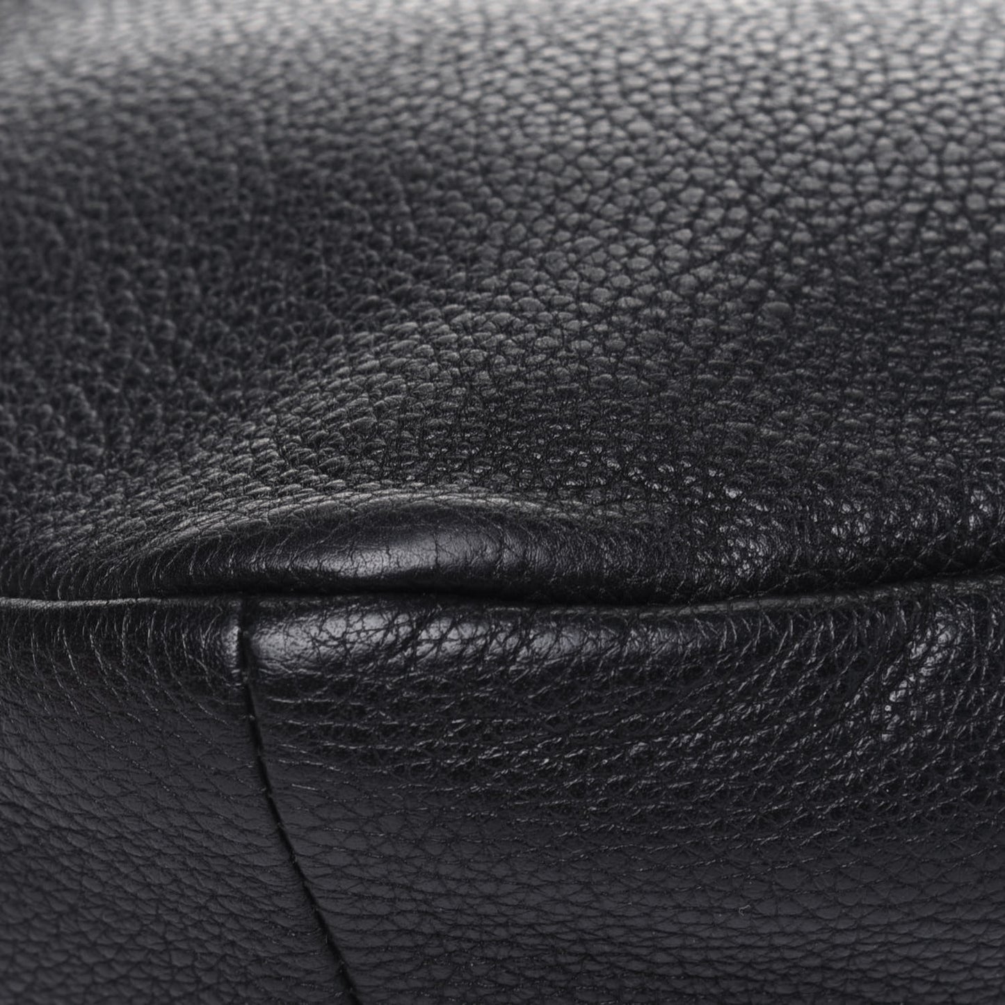 Grained Calfskin Logo Belt Bag Black