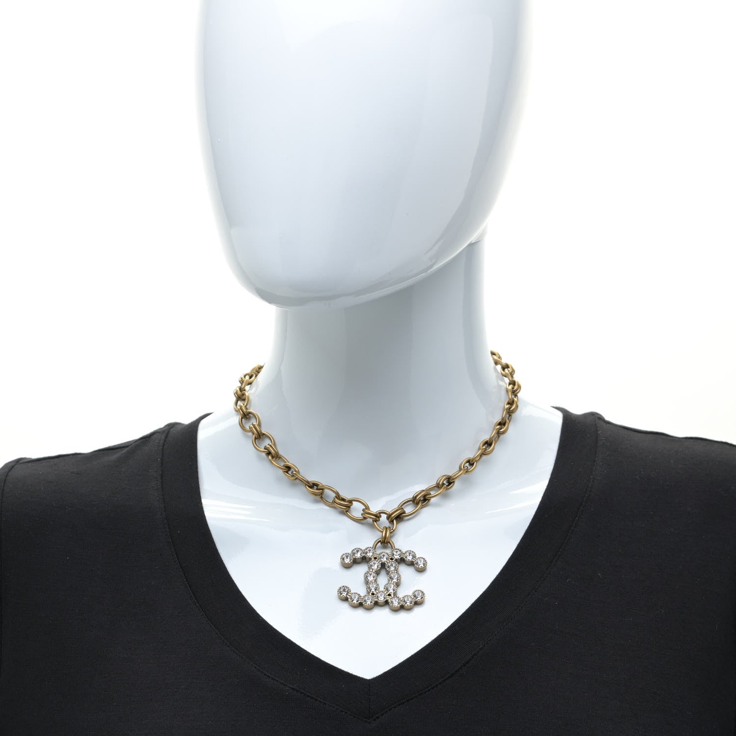 Chanel Crystal CC City Of Lights Necklace Gold 2 of 7