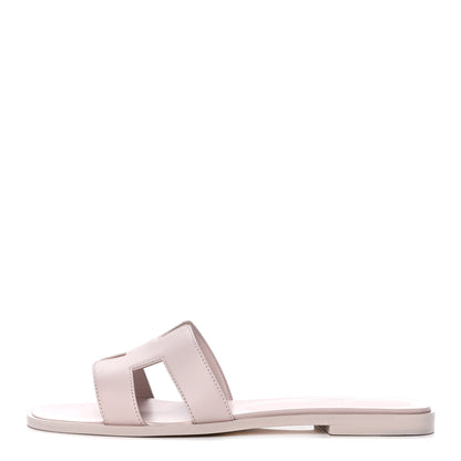 Hermes Calfskin Oran Sandals 38.5 Rose Pétale 1 of 9
